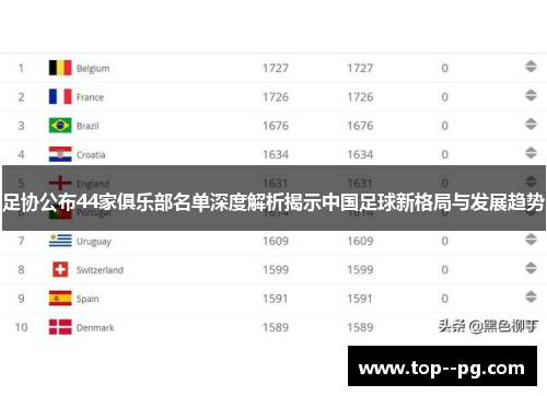 足协公布44家俱乐部名单深度解析揭示中国足球新格局与发展趋势